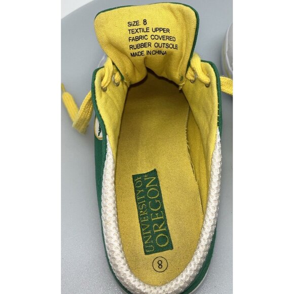 University of Oregon Green & Yellow No-back Sneaks Size Ladies 8 (M6) Go Ducks!! - Picture 10 of 11
